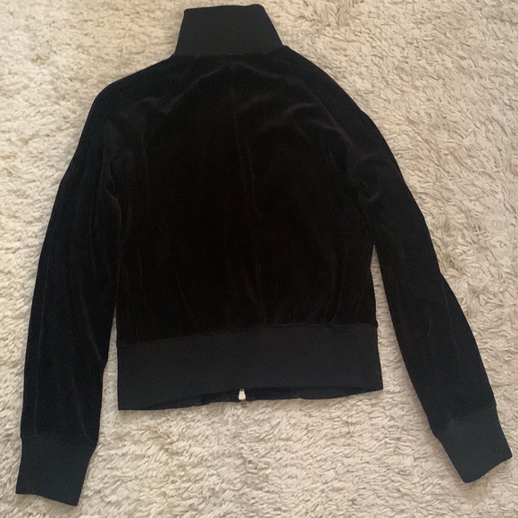 Y2K bebe Rhinestone Black Velour Sweatsuit - Picture 3 of 6